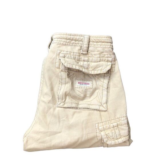 RARE True Religion Jeans Size 34 Cargo Pants Khaki Brown - Picture 5 of 13